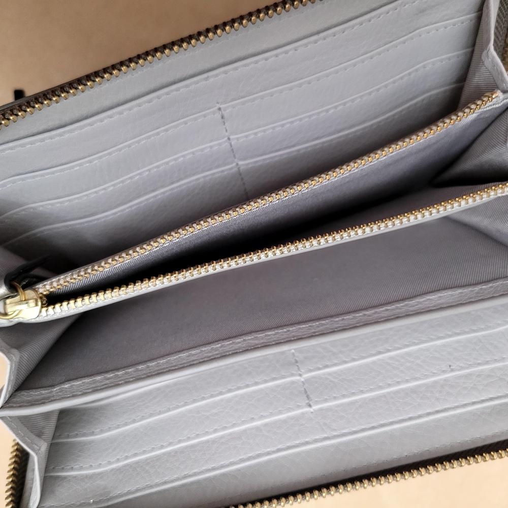 Fossil Gray Wallet with Silver Embellishments and Tassel - Picture 9 of 11